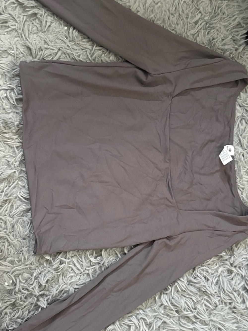 Reflex Taupe Crew Neck Long Sleeve Top